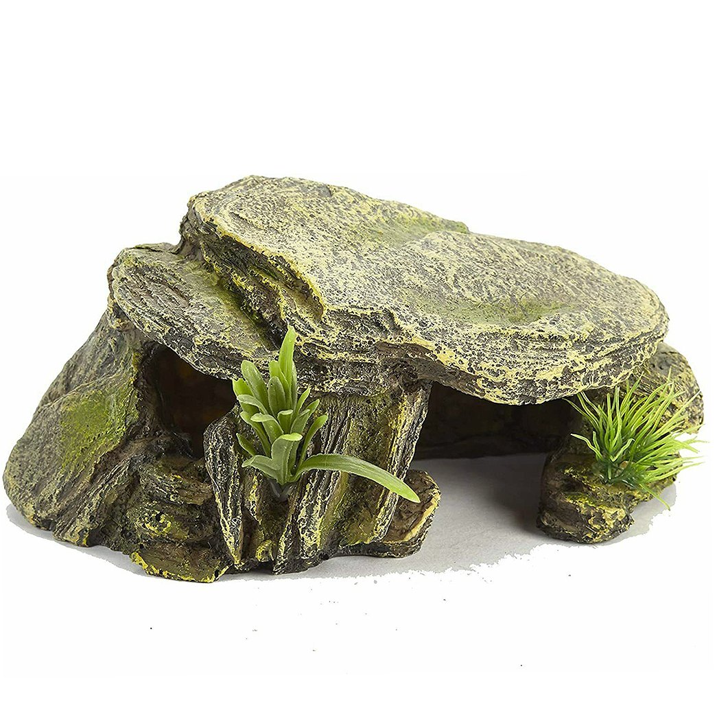 1Pc Aquarium Hiding Cave Resin Reptile Climbing Rock Terrarium Stone Fish Tank Decor Aquarium Fish Tank Ornament Decoration