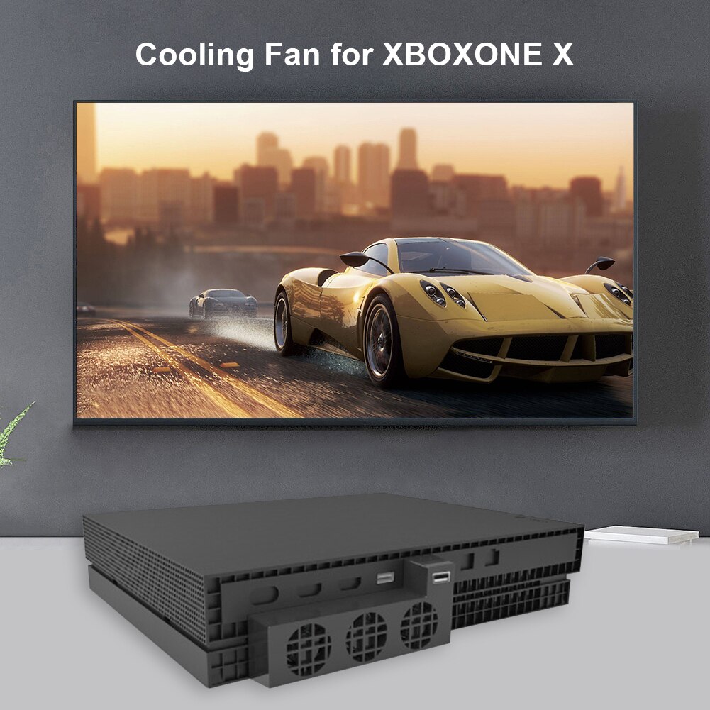 Cooling Fan Cooler Heat Exhauster Temperature Control For Xbox One X Console Controller External 3 Fans USB Smart Cooler