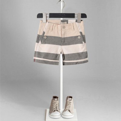 Mærke sommer børn shorts bomuldsshorts til drenge piger shorts småbørn trusser børn strand korte sportsbukser babytøj: Beige / 12m