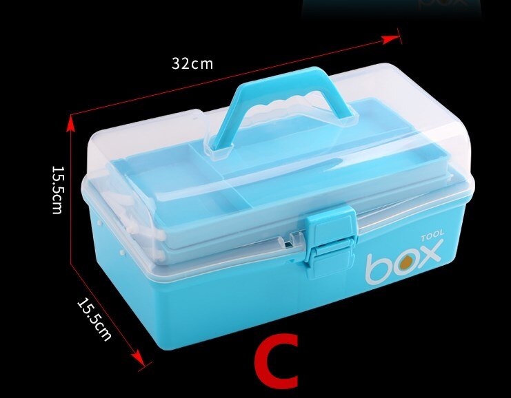 Finefish Grote Vissen Box Sterke Plastic Multifunctionele Visgerei Doos Vissen Tool Case: C