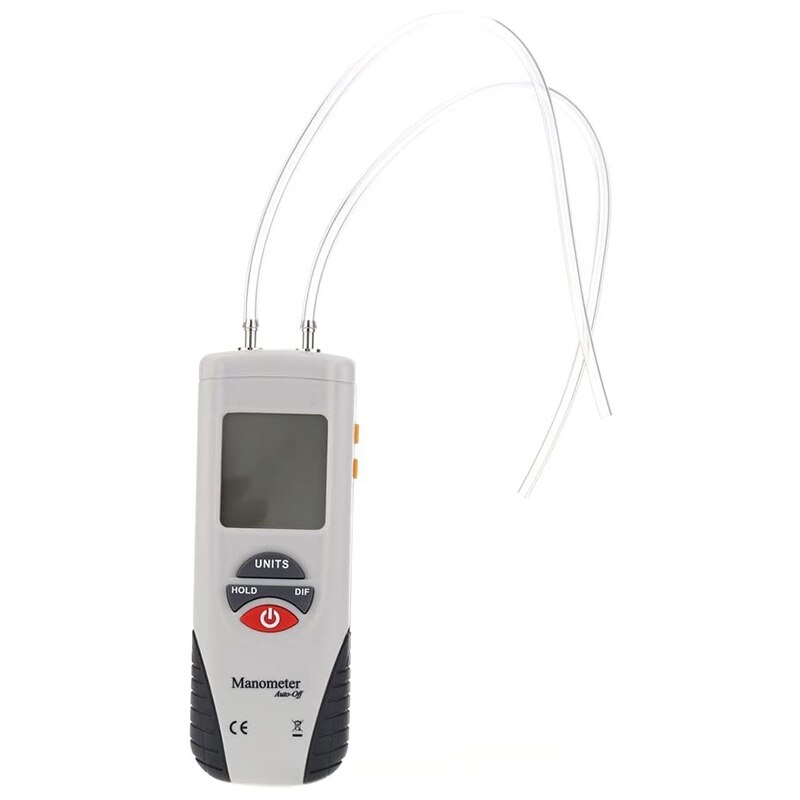 Digital Manometer, Portable Handheld Air Vacuum/Gas Pressure Gauge Meter 11 Units with Backlight, Ventilation HVAC