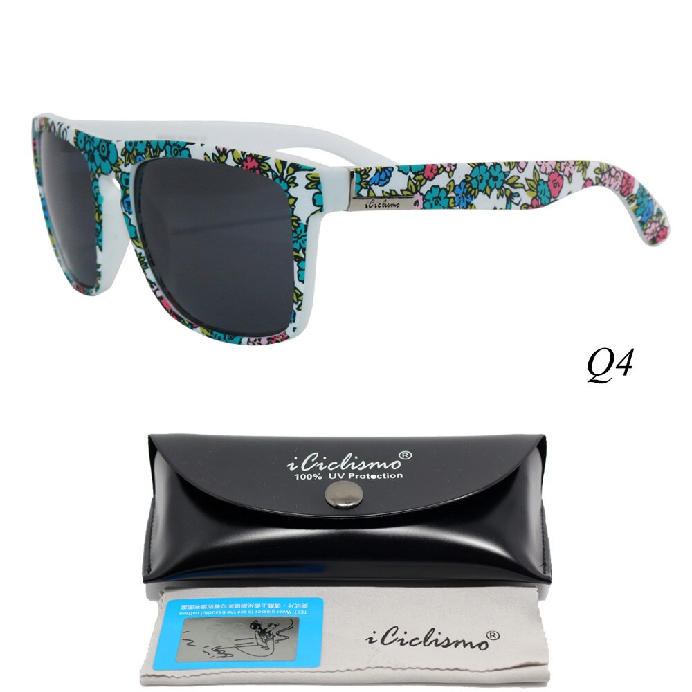 Quisviker polariserede solbriller mænd campingfiskebriller  uv400 beskyttelse cykelbriller  tr90 ramme sportsvandring briller: Q4
