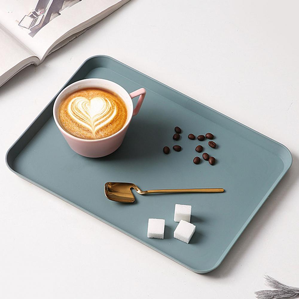 Nordic Stye Tea Tray Rectangular PP Storage Tray Serving Tray Food Plate Fruit Dessert Tray plateau de serviceподнос для декора