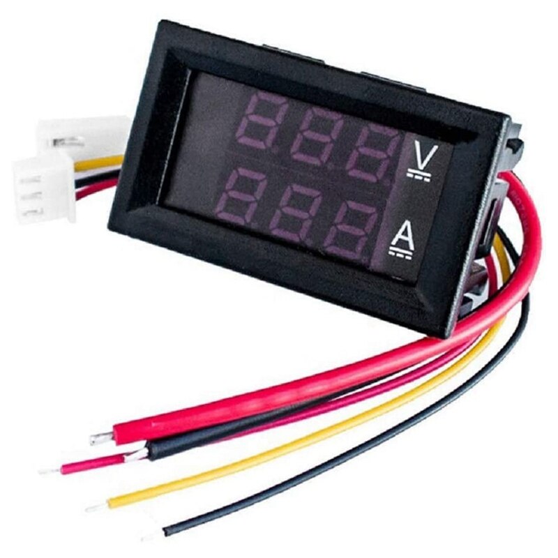 DC0-100V 100A LED DC Dual Display Digital Current and Voltage Meter: Default Title