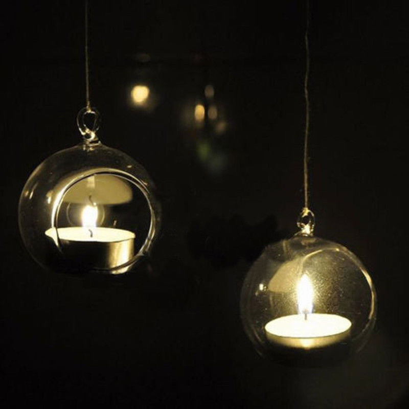 Mooie Crystal Kandelaar Glas Kandelaar Romantische Bruiloft Diner Opknoping Decor/1