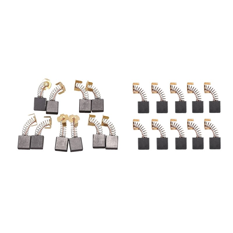 10 Paar Koolborstels: 5 Paar 7X17X18Mm Koolborstels 999044 Voor Hitachi Power Tool &amp; 5 Paar Power Tool koolborstels 18