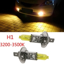 Hyzhauto 2Pcs H1 55W Halogeen Lampen Geel Amber 3200 K-3500 K Quartz Glas Auto halogeen Koplamp Mistlamp DC12V