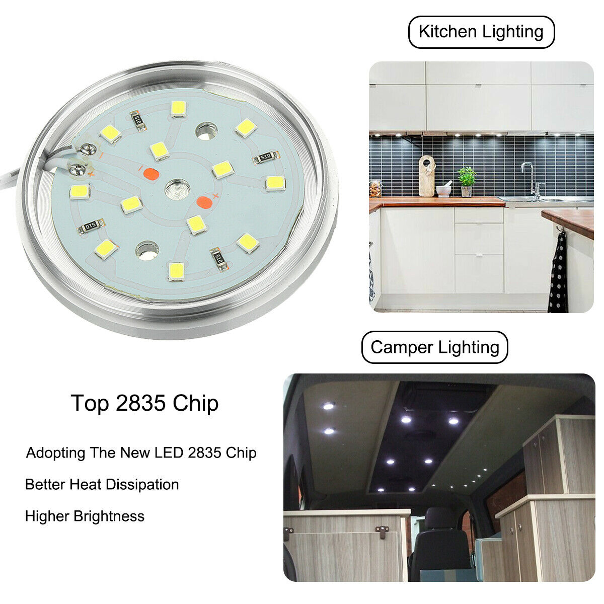 4 Uds. Iluminación para Camper, caravana, RV, luz LED de 12v para Interior de coche, luz de lectura LED para Interior de coche, iluminación de techo para coche