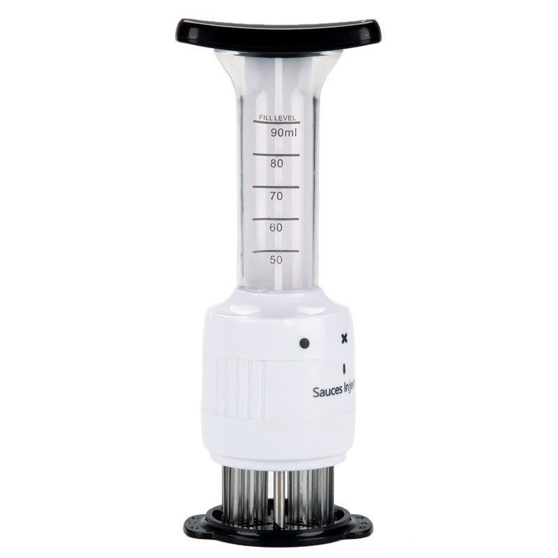 2-in-1 Meat Tenderizer with Stainless Steel Needle needle Marinade Injector BBQ Meat Steak Beef Sauce Tenderizer