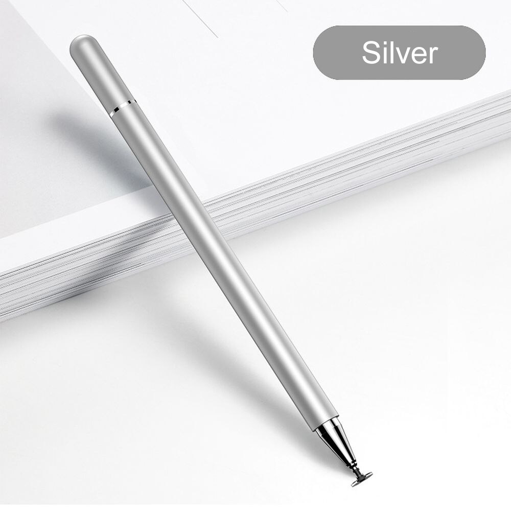 Lapiz Tactil Para Tablet For iPad Stylus Pen Tablet Pen Caneta Touch Stylet Pour écran Tactile Rysik Do Telefonu Lapiz Tactil: Silver