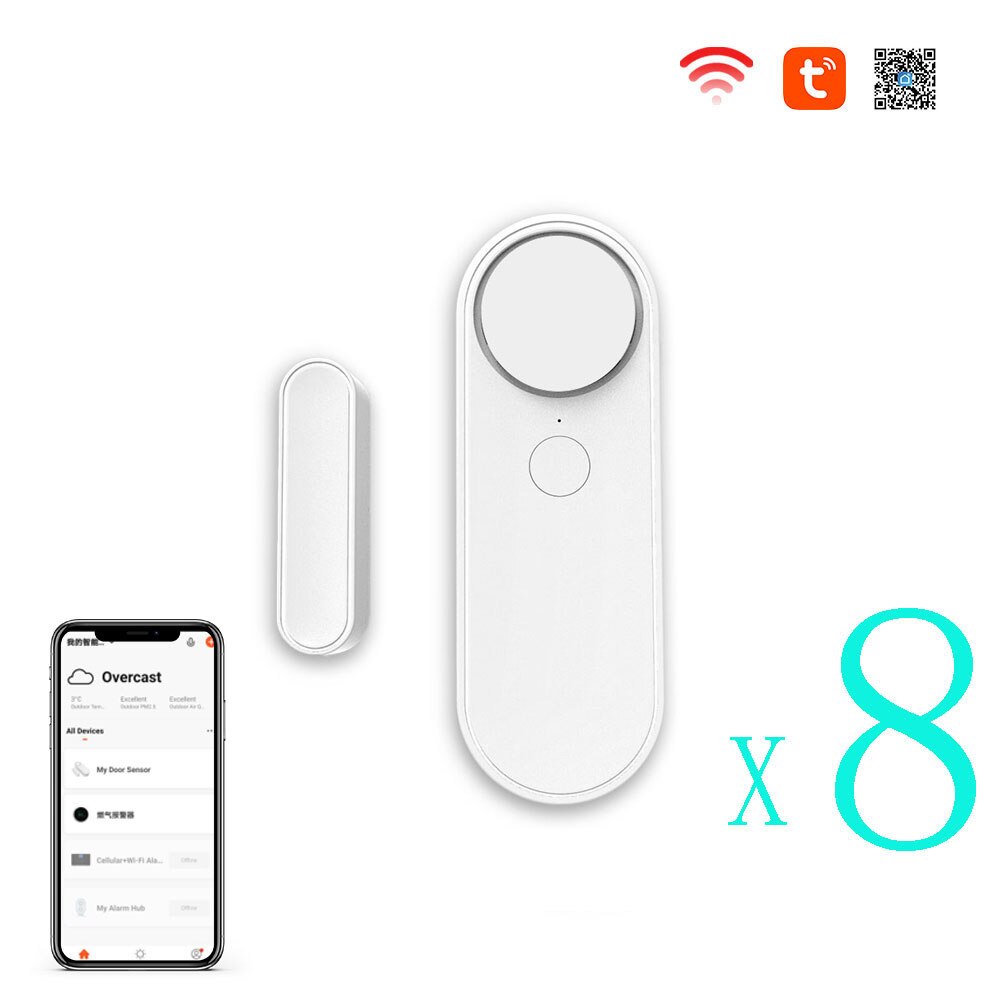 ZONCENT D41 Smart Tuya Wifi Door Sensor Alarm Closed Detectors App Notification Alarm Smart Life Home Security Alarm System