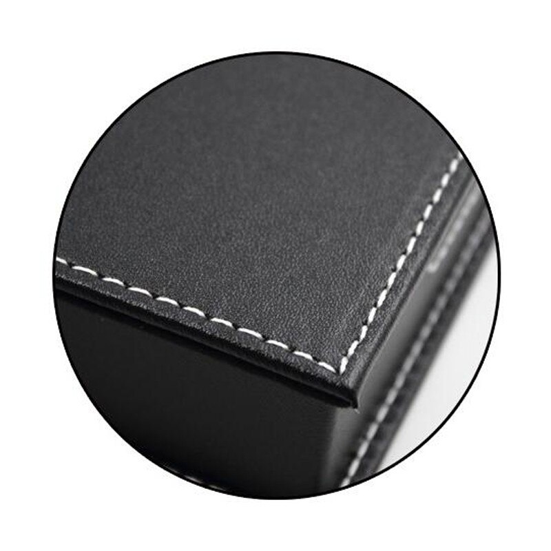 Leather Memo Box Office School Supplies Desk Accessories Organizer Card Holder Note Holder Sticky Note Storage Box