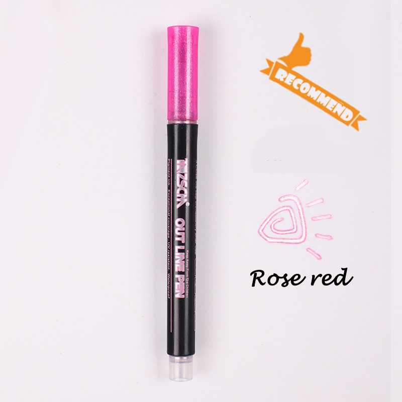 Metallic Marker Pen Metal Waterproof Permanent Marker Drawing Painting DIY Photo Album Scrapbooking Crafts Card Making 1PC: Rose red
