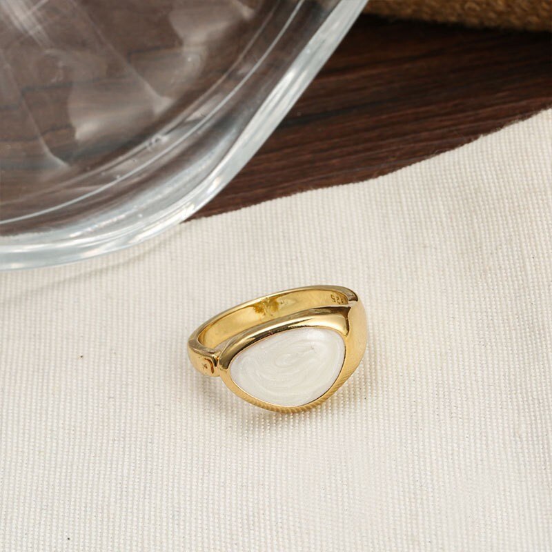 Anillos esmaltados de colores para mujer, anillo de ópalo de cristal de circón ajustable, anillo de compromiso de boda, joyería de estilo coreano, Bague: 3