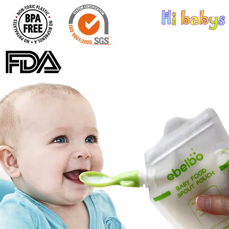 Baby Lebensmittel Hersteller Baby-Lebensmittel-Container Lagerung Liefert Neugeborenen Obst Organisation Container mit 10 Beutel Squeez Lagerung Tasche