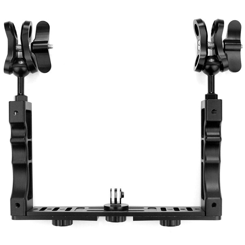 Cnc Scuba Diving Underwater Light Arm System Three-Clip Tray Bracket Handle Grip Stabilizer Video Gopro Digital Slr Camera