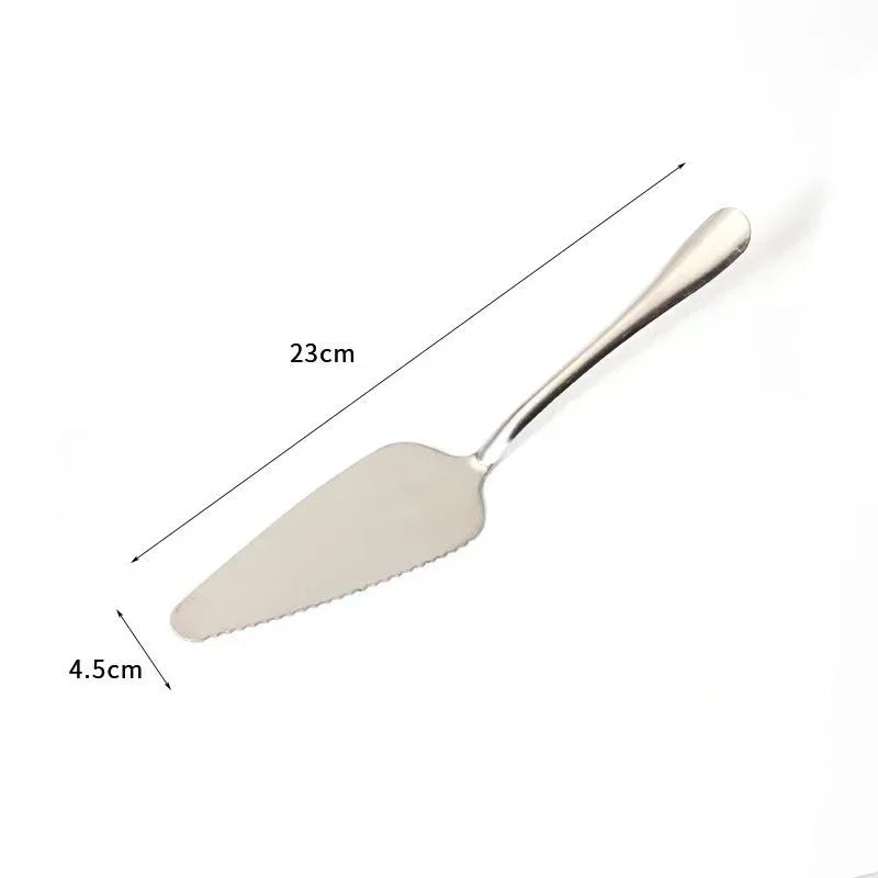 Roestvrij staal gekartelde rand cakemes driehoek cutter gereedschap taart pizza cake cutter schop keuken bakken gebak spatels gereedschap: Roze