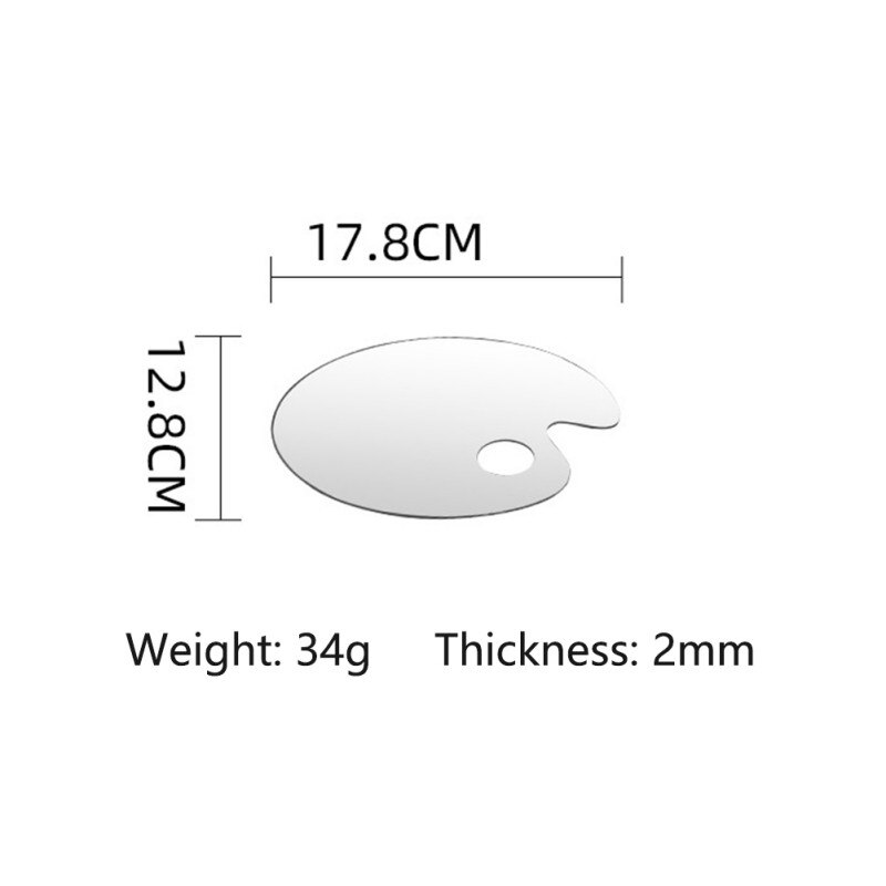 Transparent Paints Tins Box Palette Painting Storage Paint Tray Palette Acrylic Paint Palettes With Thumb Hole Oval Paint Tray: A