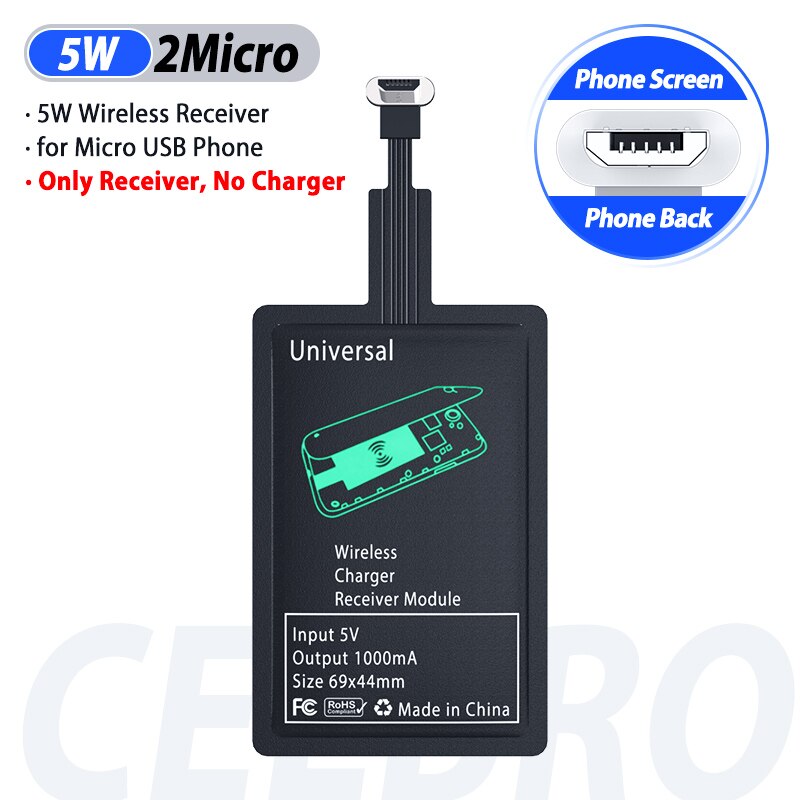 10W Qi Draadloze Oplader Draadloze Telefoon Lading Pad Quick Charge Pad Mobiele Telefoon Oplader voor iPhone 11 Pro Max xiaomi Note 10 Pro: Type 2 Micro