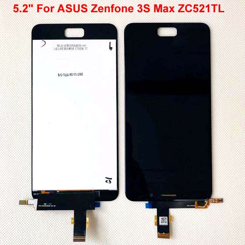 Originele Beste Aaa 5.2 "Voor Asus Zenfone 3S Max ZC521TL Lcd Touch Screen Digitizer Vervanging ZC521TL Lcd X00GD peg Asus Display