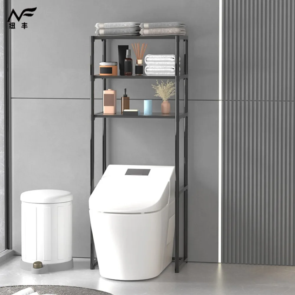 Badezimmer-Aufbewahrungsregal über dem Toilettenregal, mehrschichtiger, platzsparender Organizer, multifunktionales Toiletten-Aufbewahrungsregal zum Aufhängen ein der Zauberstab
