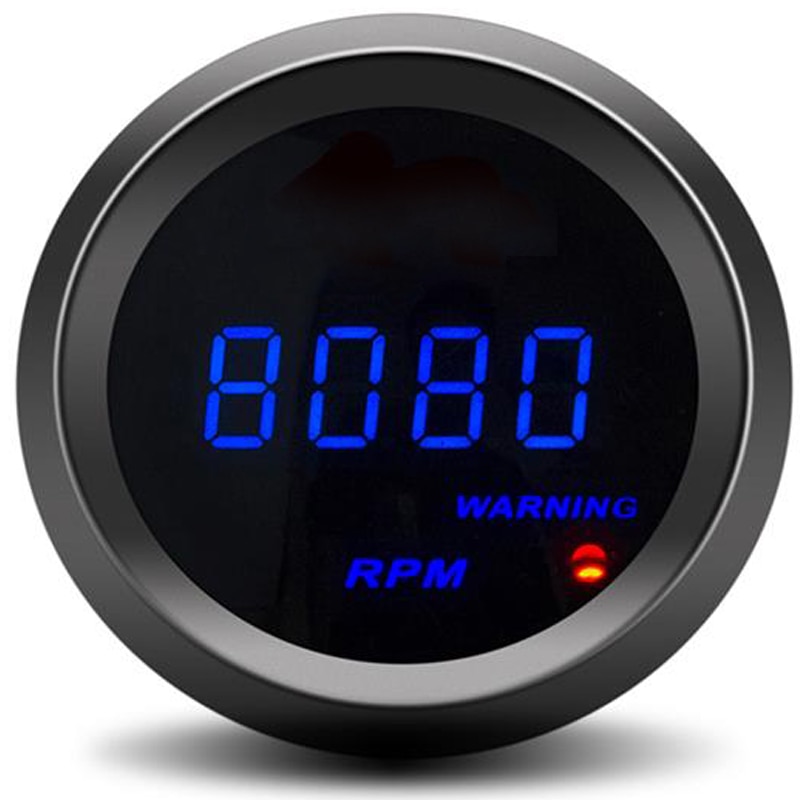 Digital Speed Meter Car Tachometer 2" 52mm RPM Gauge Tachometer 12V Blue Led Light RPM Meter Car Gauges tacometro motosierra