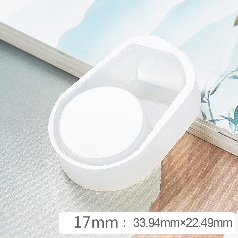 Anel Fazer Jóias Molde de Silicone Transparente Secas Flor Resina Artesanato Decorativo DIY Anel Fazendo Resina Epóxi Molde de Silicone: 17MM