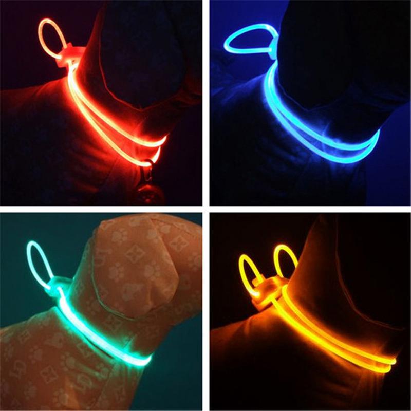 LED Huisdier Kraag Lichtgevende Verstelbare Pet Veiligheid Halsbanden Waterbestendig Knipperlicht