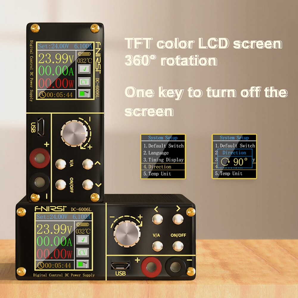Digitale step-down regelaar kleurenscherm constante spanning stroom 60v 6a dc voeding tester voltmeter regelaar programmeerbaar
