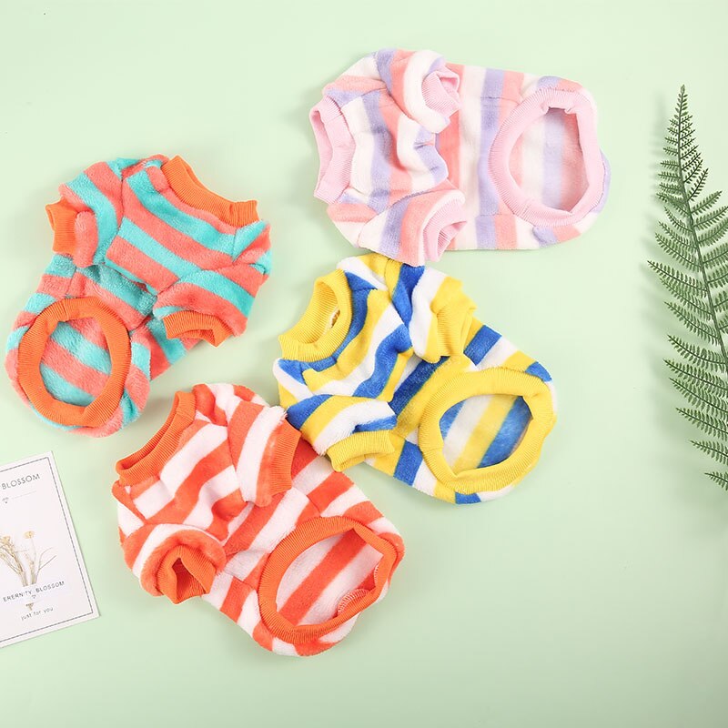 Winter Puppy Hond Kleding Flanel Zachte Honden Jasje Regenboog Hond Sweatershirt Chihuahua Kleding Voor Kleine Honden Kostuum