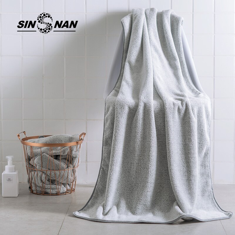 Sinsnan kolfiber hudvänlig badhandduk superabsorberande strandhandduk dusch bad spa sport resehanddukar