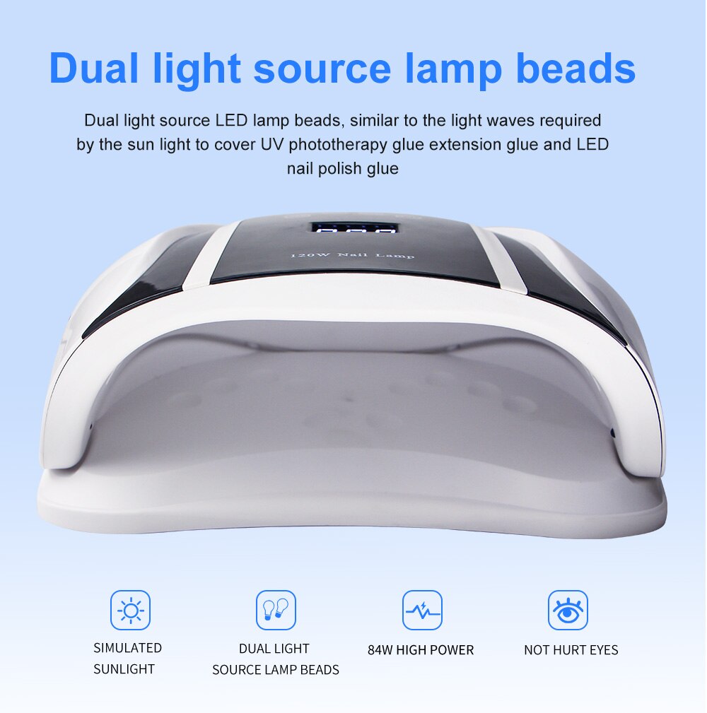 108W Nail Dryer UV LED Lamp For Gel Varnish Nails Gel Polishing 30S/60S/90S Timing Lamp Nail Dryer For Drying Nail Art Tool