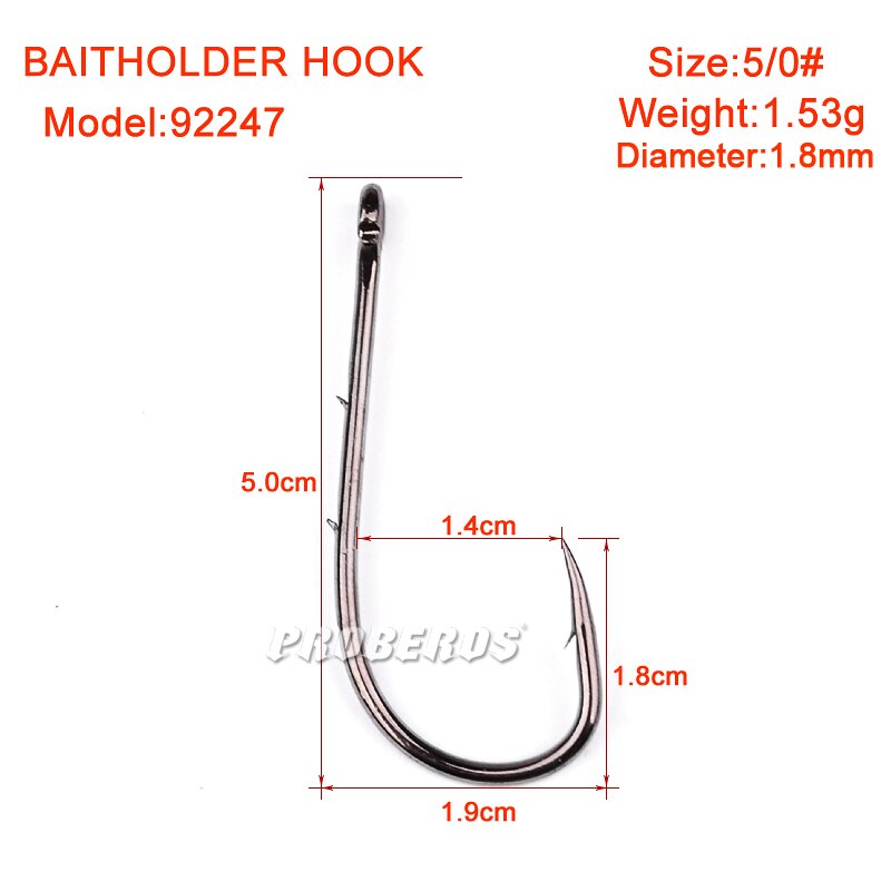 100pcs/lot Fishing Hooks 6-1# 1/0-6/0# Fish Hook Bait Holder Black Color Jig Big Barbed Hook Treble Hooks Fishing Tackle Pesca: 92247 5 0