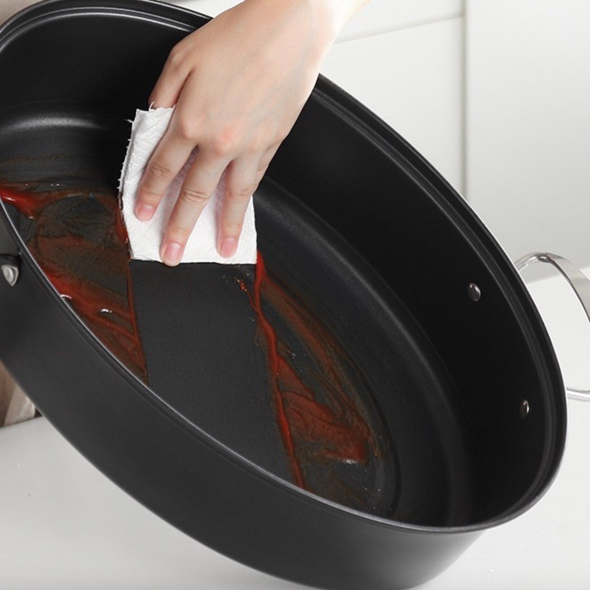 B0091 Fish steaming pot large domestic thickened stainless steel 38cm one layer elliptical fish steamer induction cooker seafood