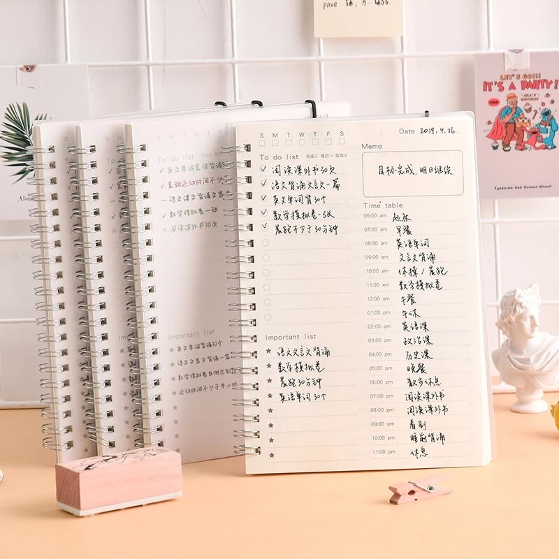 Daily Plan Time Management day Schedule Learning Student's Self-discipline Notepad Daily Planner Schedule Planner Organizer Book