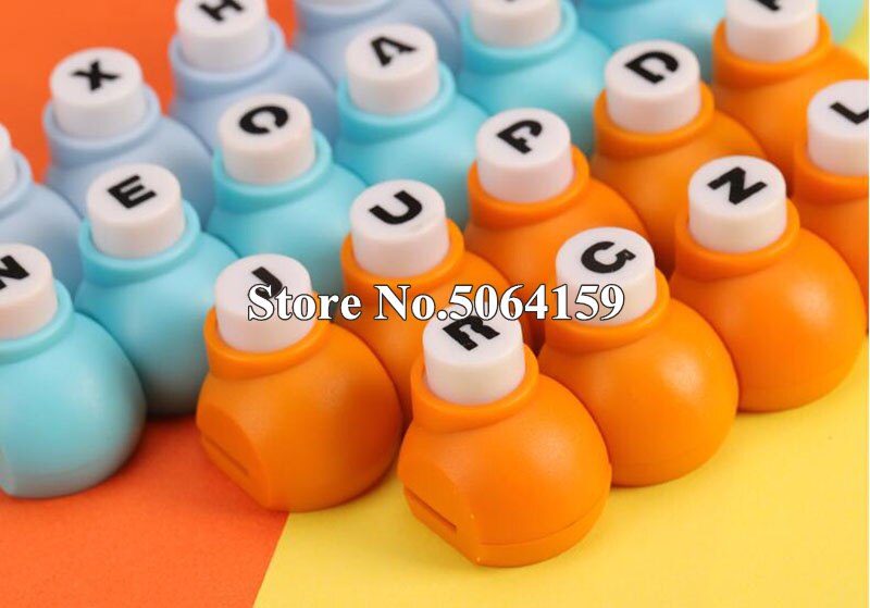 26 English letter / alphabet craft hole punch set Scrapbook Handmade punchers paper cutter