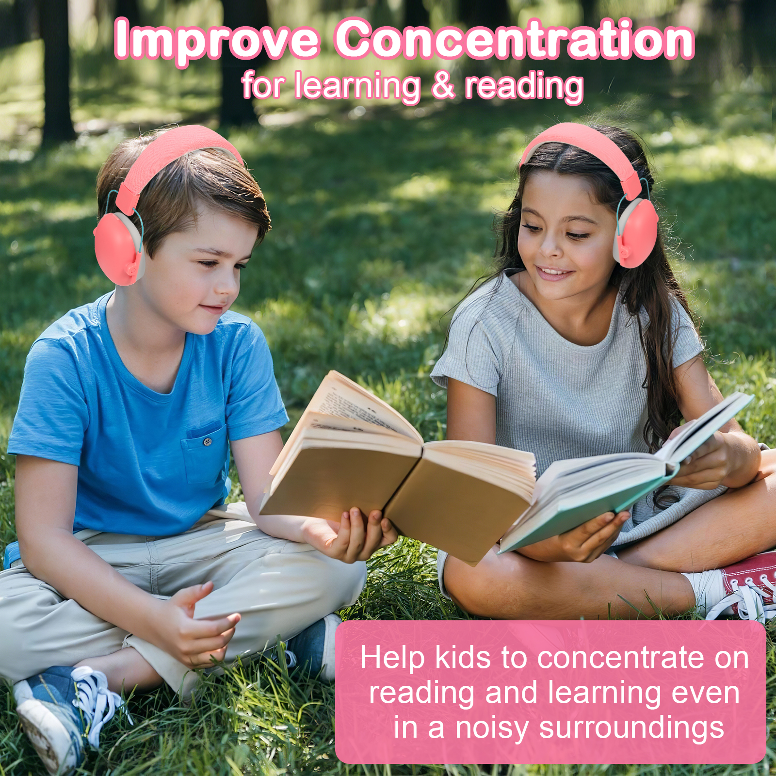 Uppgraderade öronskydd för barn, brusreducerande hörlurar, nrr 26db hörselskydd för autism, barn, småbarn