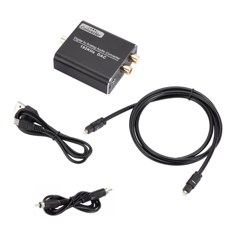 PzzPss – convertisseur Audio numérique-analogique 192KHz, Fiber optique coaxiale SPDIF vers RCA, adaptateur Audio Jack 3.5mm pour boîtier TV/DVD/HDTV
