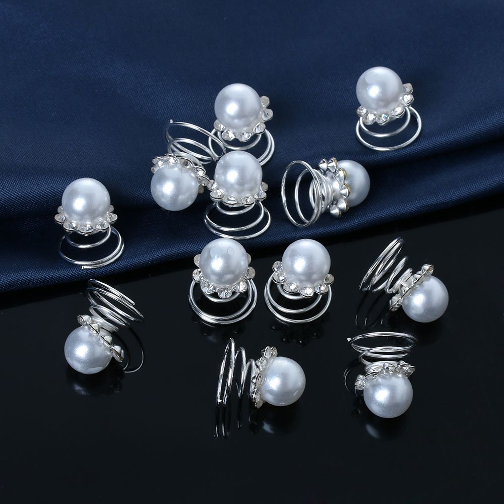12 stuks strass haaraccessoires bruidshoofdtooi spiraalvormige clips haarspelden hoofddeksel
