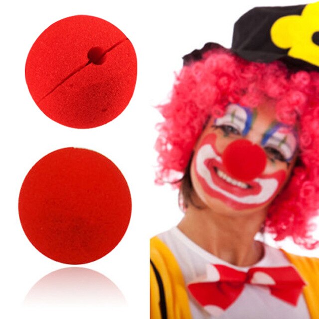 100 Stks/partij Decoratie Spons Ball Red Clown Magic Neus voor Halloween Masquerade Decoratie