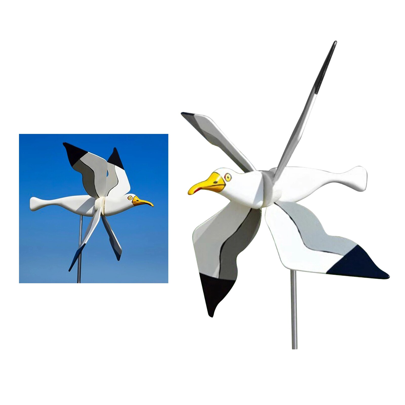 WhirligigSeagull Windmill Garden Ornaments Weather Resistant For Outdoor