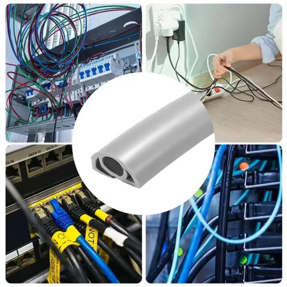 Cubierta de Cable de suelo, Protector de Cable ocultador, manguitos de Cable de alimentación, extensión de pared, Cable eléctrico, ranura para conducto, gerencia de Cable, 1m/3m, 1 ud.