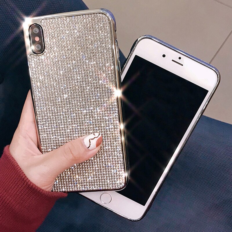 Funda con diamantes de imitación para Samsung Galaxy, carcasa con cristales brillantes, suave, para S8, S9, S10 Plus, S20, S10E, iPhone 6, X, 11, 12