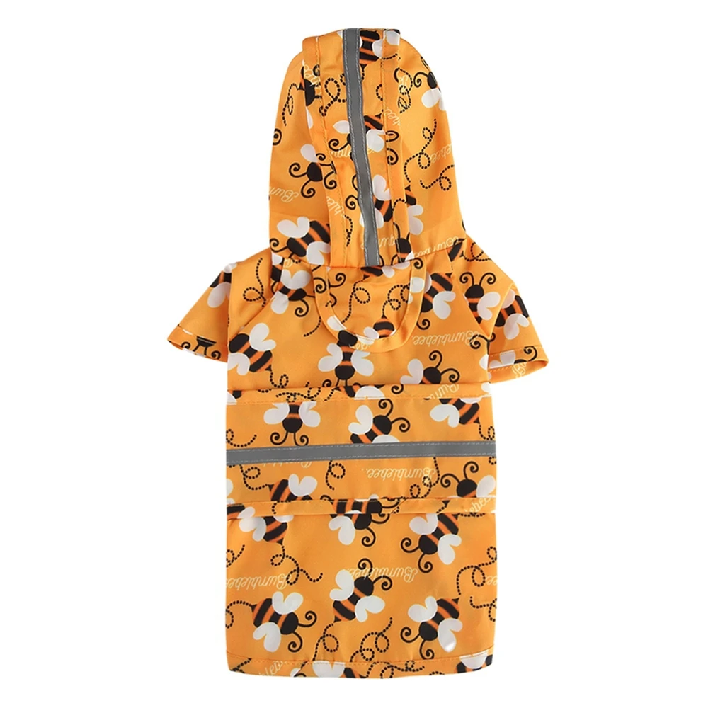 Animais de estimação roupas para cães à prova dwaterproof água capa de chuva para cães médios grandes com capuz capas de chuva tira reflexiva cães casaco de chuva XS-4XL: M / Preto