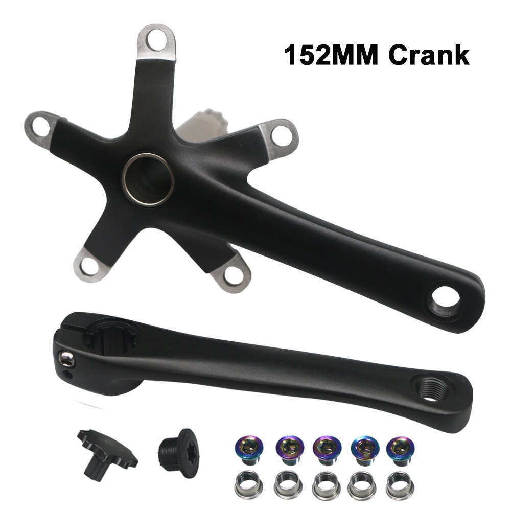 130BCD Fiets Crankstel 130 Bcd 152 165 170 Lengte Krukken Set Racefiets Hollow Integrale Crank Arm Vouwfiets Bb trapas: 152 Crank