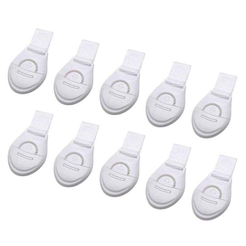 10pcs/Lot Baby Safety Locks Plastic Drawer Door Cabinet Cupboard Safety Locks Protection from Children Baby Safety Care Tools