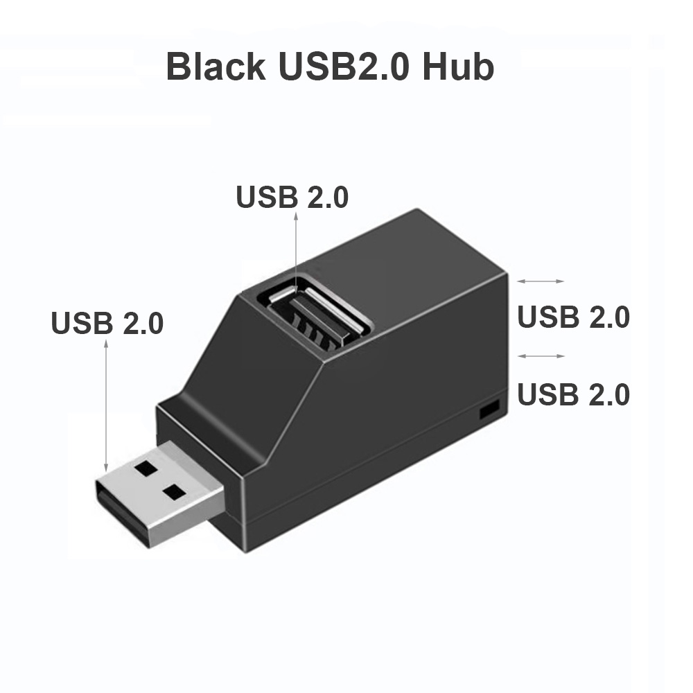 Przedłużacz USB 3.0 HUB Mini Splitter Box 1 do 3 portów Szybki USB 2.0 do PC Laptop U Disk Card Reader: BRĄZOWA