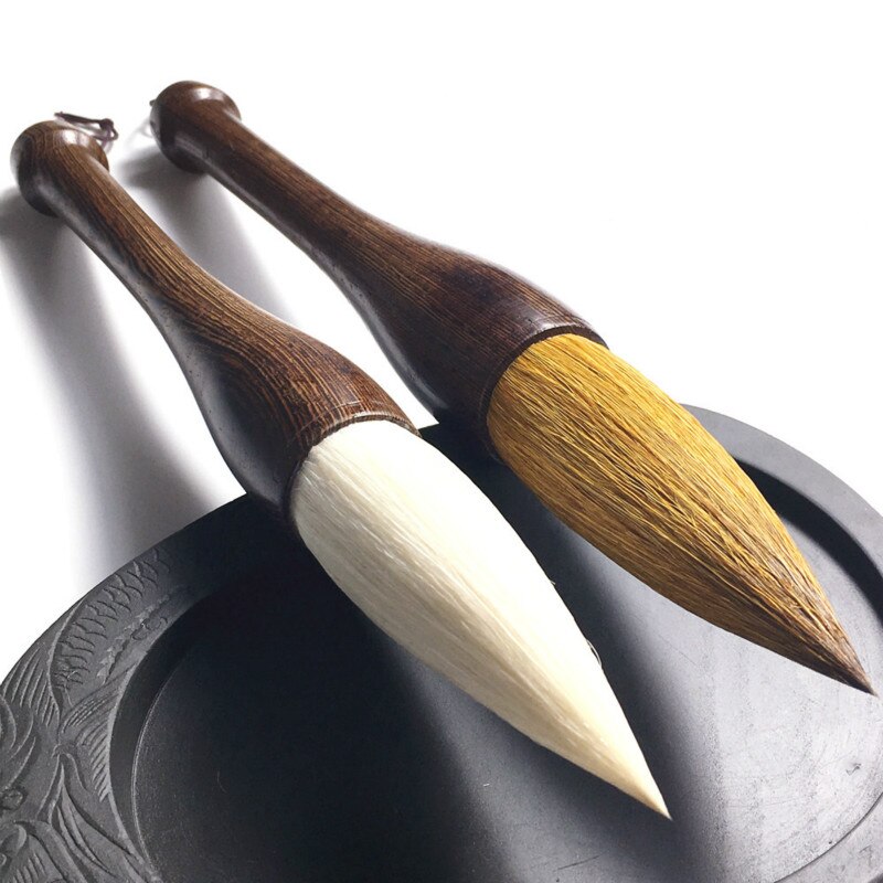 Caligrafia Chinese Calligraphy Brush Pen Woolen Weasel Hair Chinese Painting Brush Hopper-shaped Brush The Scholar&#39;s Four Jewels