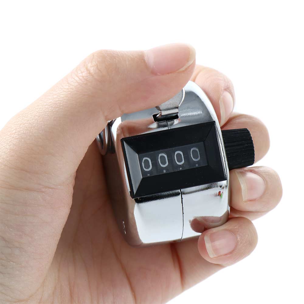 4 Digit Number Mini Hand Held Tally Counter Digital Golf Clicker Manual Training Counting Max 9999 Counter Measurement Tools
