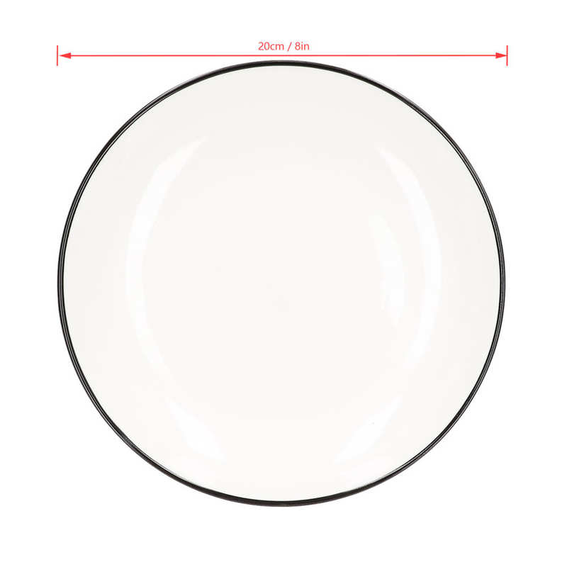 Kitchen Dinnerware Ceramic Dinner Plates 8 Inch for Steak